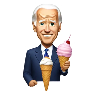 biden with ice cream sticker
