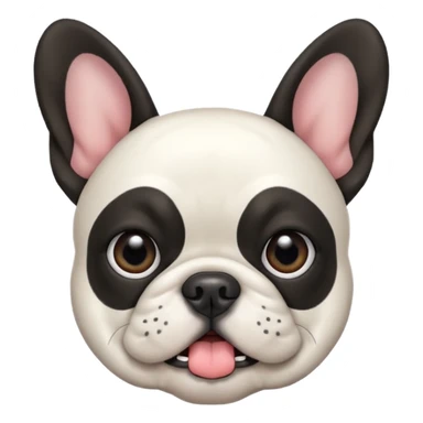 French bulldog black ears white body sticker