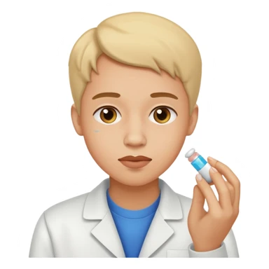 Joven tomando pastilla sticker