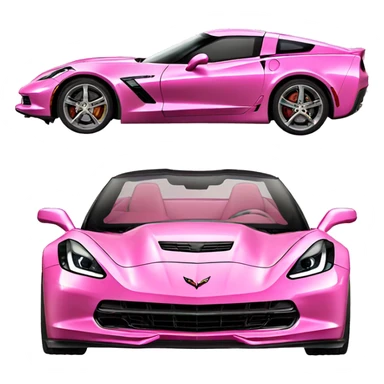 corvette pink sticker