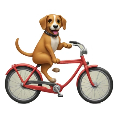 Dog riding a bike  sticker