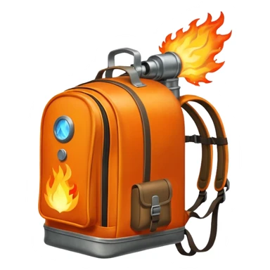 flame thrower with backpack sticker