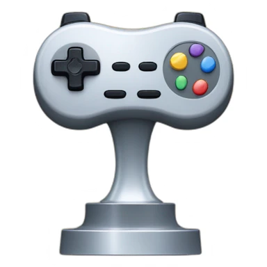 A trophy with a video game controller inside sticker