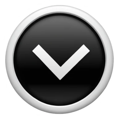 Black circle with a check mark on it sticker