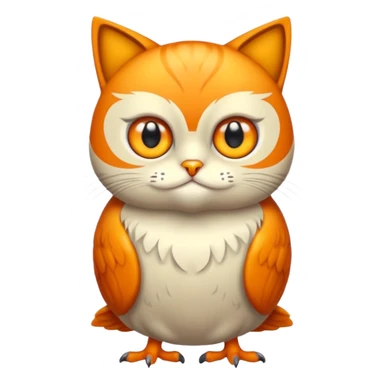 Hazme un gato con cuerpo de búho sticker