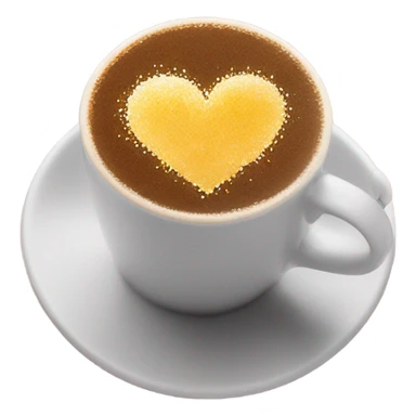 salting a heart over a cup of iced americano sticker