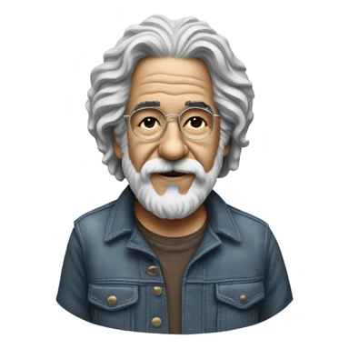Photorealistic Jerry garcia sticker