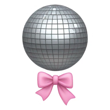 Discoball with a light pink bow sticker