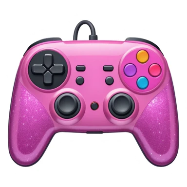 glitter pink control game sticker