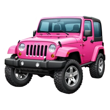Raspberry pink all over jeep wrangler 4 door  sticker