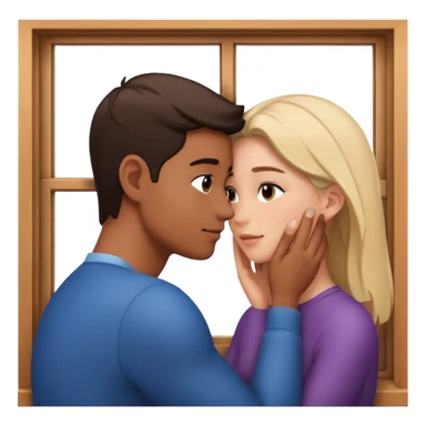 intimate moment by the window sticker