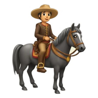 Tú vieja montada a caballo sticker