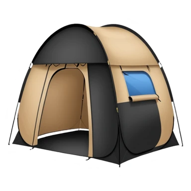 Black spray tan tent sticker