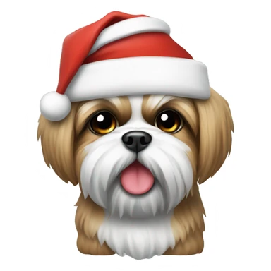 Shi-Tzu with Santa hat sticker