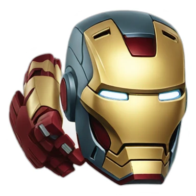 Smile emoji of Ironman sticker