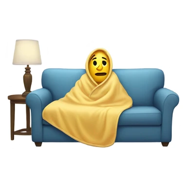 dude in electric blanket on couch sticker