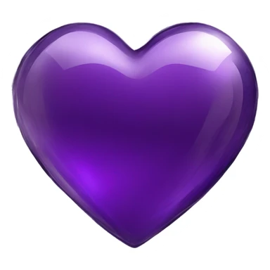 glass dark purple heart  sticker