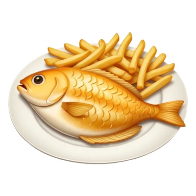 Fries fish sticker