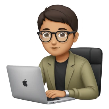 It's like a developer sitting in front of a laptop sticker