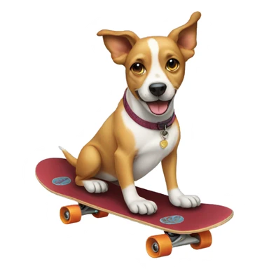 Dog on a skateboard  sticker
