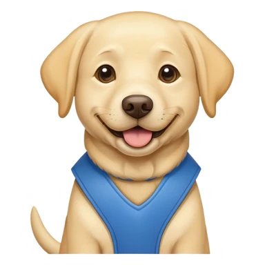 Yellow lab blue vest sticker
