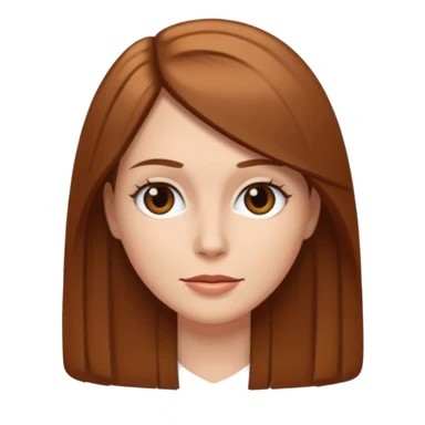 femme blanche brune avec des cheveux lisse sticker