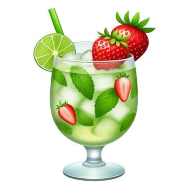 Mojito strawberry sticker