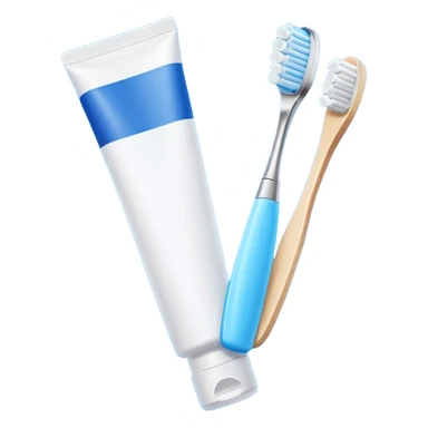 toothpaste and toothbrush sticker