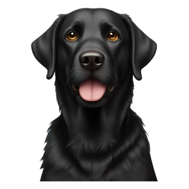 realistic black lab with a scruffy beard sticker