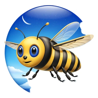 Alien bumblebee very slow flying wing airliner flying for the first time observation deck for passengers long quadruple winged lapis Anubis  sticker