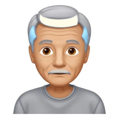 una imagen de un abuelo de 63 años sin bata medica sticker