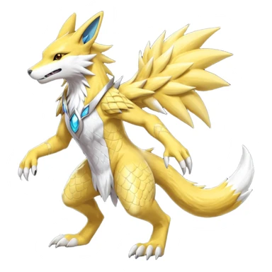 Renamon-Manectric-Sergal-Lombax-hybrid-fusion sticker