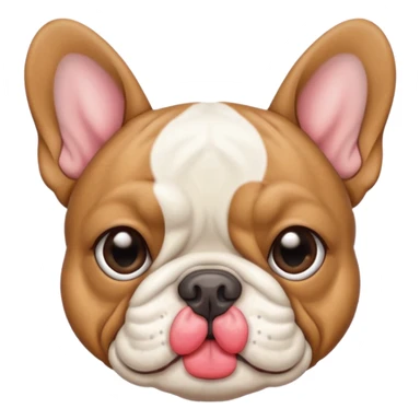 French bulldog kissy face sticker