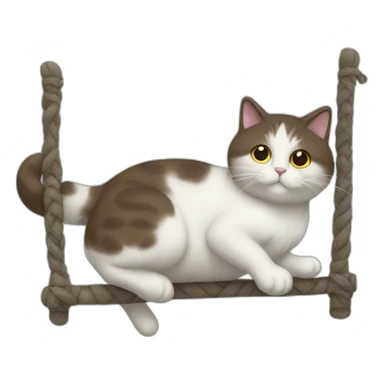 Un chat sur une balançoire sticker