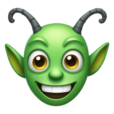 Happy alien sticker