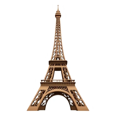 Eiffel Tower, classic emoji style, simple and recognizable sticker