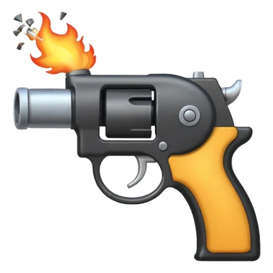 gun firing from nozzle sticker