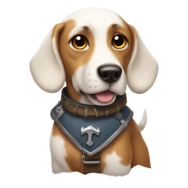 a dog with rpg sticker