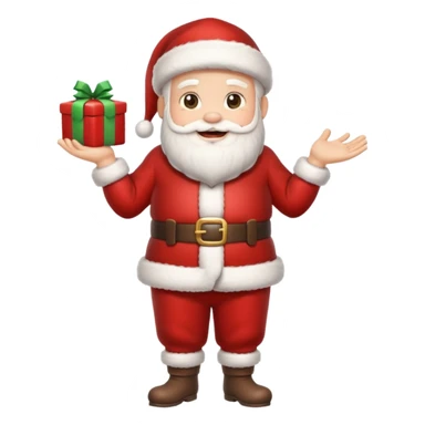 papai noel fofinho de corpo inteiro sticker