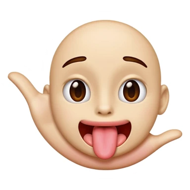 Tounge out hand to the side  sticker