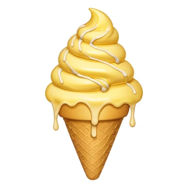 yellow heart with an ice cream cone sticker