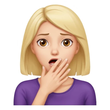 scared woman with her hand on mouth, different pose sticker