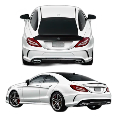 white cls 63 back view and side view sticker