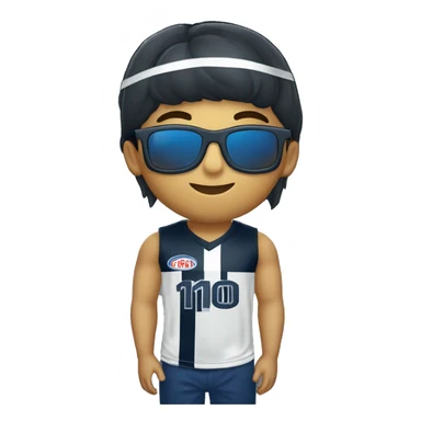 Camiseta alianza lima con lentes cabello oscuro sticker