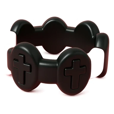 BLACKPINK-inspired gothic bracelet, no hearts, vinyl figure style, glossy and bold, black and pink colors sticker