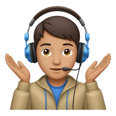 Person listening to music using headphones sticker