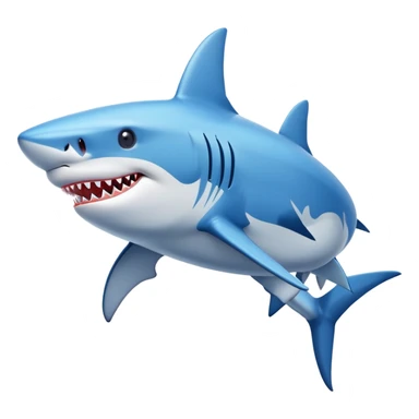Shark with blue jordans sticker