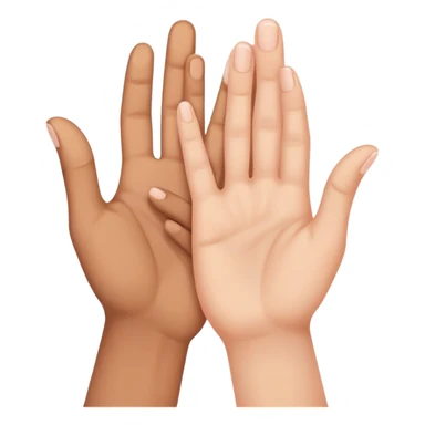 two hands reaching for each other sticker