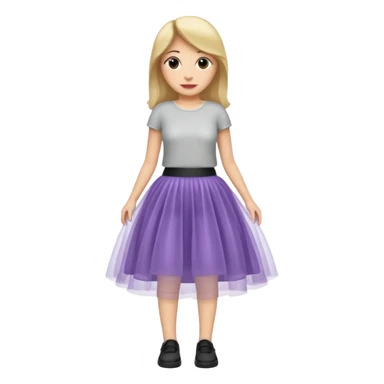 woman tulle skirt wearing sticker