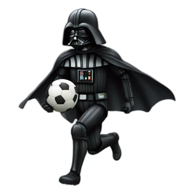 Dark Vador qui joue au foot avec un ballon sticker